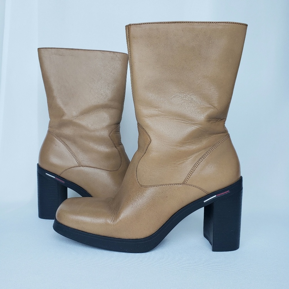 Tommy Hilfiger Camel Boots, Size 6.5 M